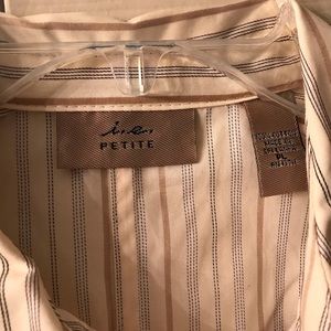 i.e. New with tags Vertical Striped Blouse sz PL